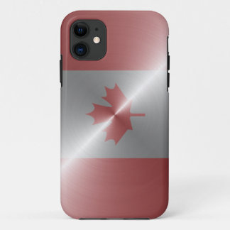Metaalvlag van Canada iPhone 11 Hoesje