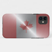 Metaalvlag van Canada Case-Mate iPhone Case (Achterkant (horizontaal))