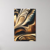 Metaalvloeistof Gouden Luxe Canvas Afdruk (Voorkant)