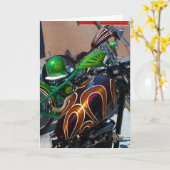 Metaalvlok Verjaardag Kaart (Gele Bloem)