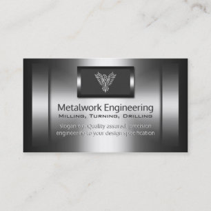 Metaalwerkingenieur — faux metal, zilverarend visitekaartje