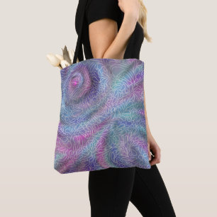 Metaalzeemeerminkleuren met abstracte paisleys draagtas