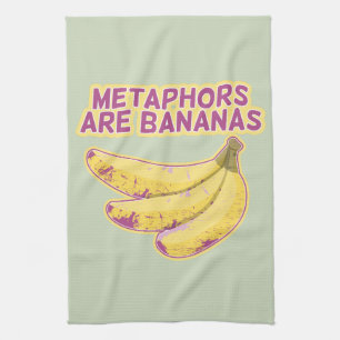 Metafoor Grappige typografie Theedoek