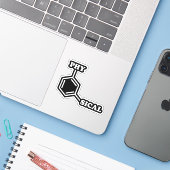 Metafysisch Humor Sticker (Laptop met iPhone)