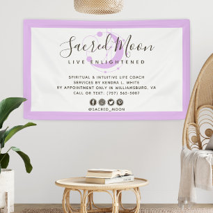 Metafysisch Maan Minimalistische Paarse Sociale Me Spandoek