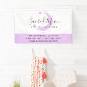 Metafysische maanminimalistische Paarse Spandoek (Insitu)