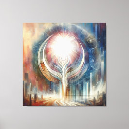 Metafysische tijdloze Spirituele fantasiethema's Canvas Afdruk