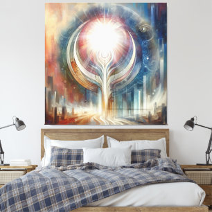 Metafysische tijdloze Spirituele fantasiethema's Canvas Afdruk