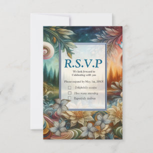 Metafysische tijdloze Spirituele fantasiethema's RSVP Kaartje