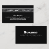 Métal 12 de carte de visite d'entrepreneur de (Devant / Derrière)