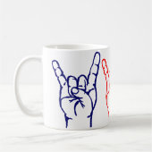 Metal 3 Colour Horn Mok (Links)