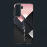 Métal 3-D Monogramme rose Carrés noirs<br><div class="desc">Le design est une photo et les coques ne sont pas faits avec de la parties scintillant, des paillettes, des métaux ou des bois. Cette conception est également disponible sur d'autres modèles de téléphone. Choisissez Type de périphérique pour voir d'autres iPhone, Samsung Galaxy ou coques Google. Certains styles peuvent être...</div>