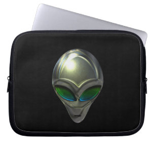 Metal Alien Head 02 Electronics Bag Laptop Sleeve