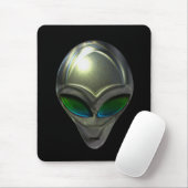 Metal Alien Head 02 Mousepad Muismat (Met muis)