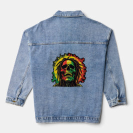Metal and raggae denim jacket