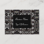 Métal argenté noir carte de visite (Dos)