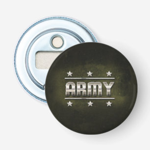 Metal Army Tekst Button Flesopener