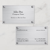 Métal balayé par Faux avec le carte de visite de (Devant / Derrière)