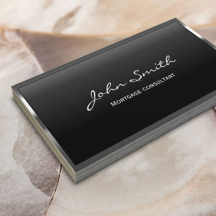 Metal Border Mortgage Agent Visitekaartje