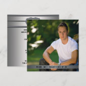 Metal Boys Photo Graduation Faire-part (Devant / Derrière)