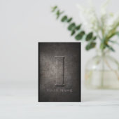 Métal bronze Monogrammé I Carte de visite (Debout devant)