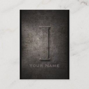 Métal bronze Monogrammé I Carte de visite
