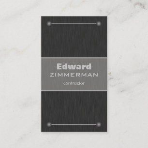 Métal brossé : Carte de visite texturé au titan