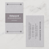 Métal brossé : Carte de visite texturé en aluminiu (Devant / Derrière)