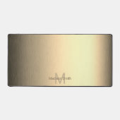 Métal brossé or élégant design moderne Monogram (Recto)