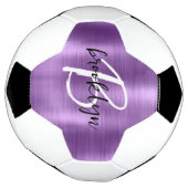 Métal brossé violet noir noir Monogramme blanc (Tourné)