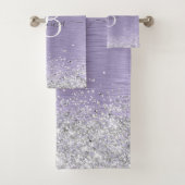 Métal brossé violet Parties scintillant d'argent N (En situation)