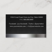 Metal business card visitekaartje (Achterkant)