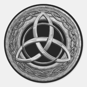 Metal Celtic Trinity Knot Ronde Sticker