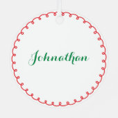Metal Christmas Ornament Custom Logo Gepersonalise (Achterkant)
