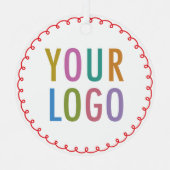 Metal Christmas Ornament Custom Logo Gepersonalise (Voorkant)