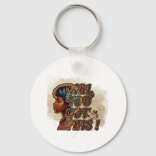 Metal Circle Sleutelhanger - Meisje, je hebt dit!