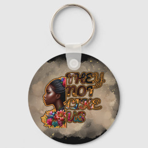 Metal Circle Sleutelhanger - ze houden niet van on