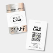 Metal Conference Lanyard Badge Custom STAFF ID (Front & Back)