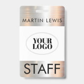 Metal Conference Lanyard Badge Custom STAFF ID (Front)