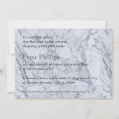 Metal Cross Marble 1 Uitvaart Aankondiging (Achterkant)