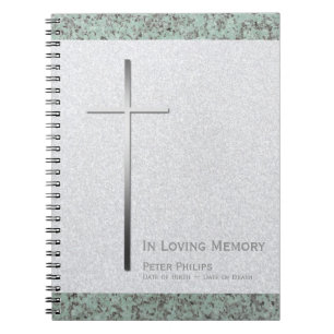 Metal Cross Stone 2 Funeral Memorial S Guest Book Notitieboek