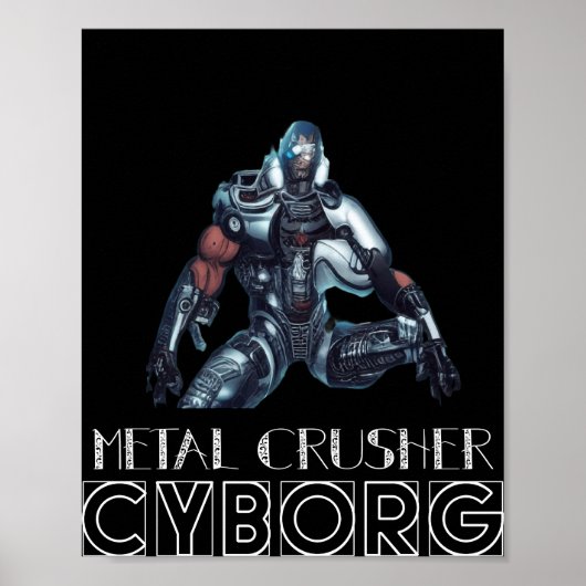 Metal Crusher Cyborg Poster (Voorkant)