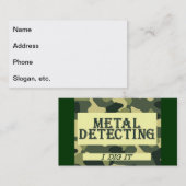 Métal de conception de Camo détectant le carte de (Devant / Derrière)