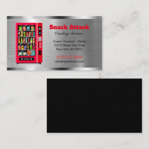 Metal Design Food Snack Vendor Vending Service Visitekaartje