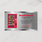 Metal Design Food Snack Vendor Vending Service Visitekaartje (Voorkant)