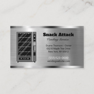 Metal Design Food Snack Vendor Vending Service Visitekaartje