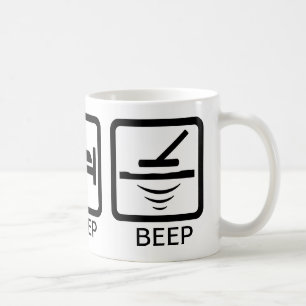 Métal détectant la tasse d'EAT-SLEEP-BEEP
