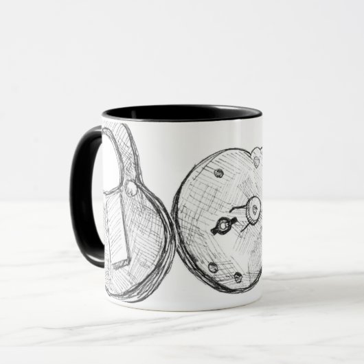 Metal Detecting Gift Spoorweg Sloten Mok (Voorkant links)