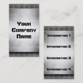 Métal d'or avec des cartes de visite de frontière (Devant / Derrière)