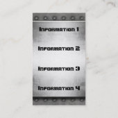 Métal d'or avec des cartes de visite de frontière (Dos)